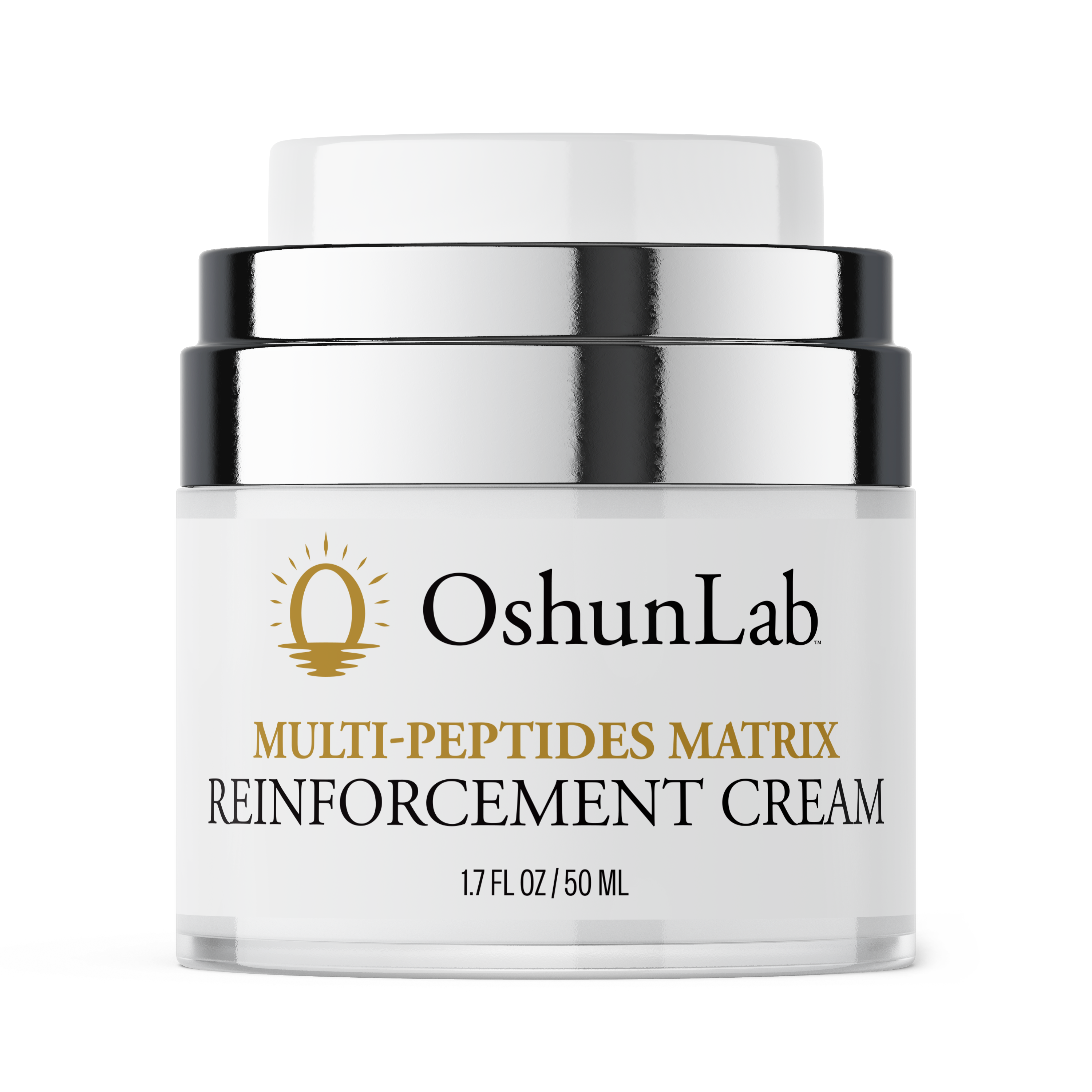 OshunLab Multi-Peptides Matrix Reinforcement Cream jar on a white background